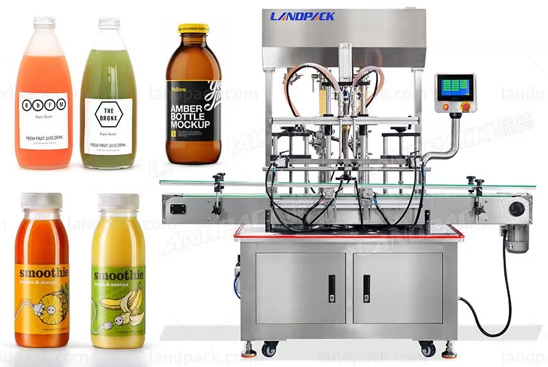 Automatic Double Filling Heads Liquid Fruit Juice Beverage Bottle Filling Machine