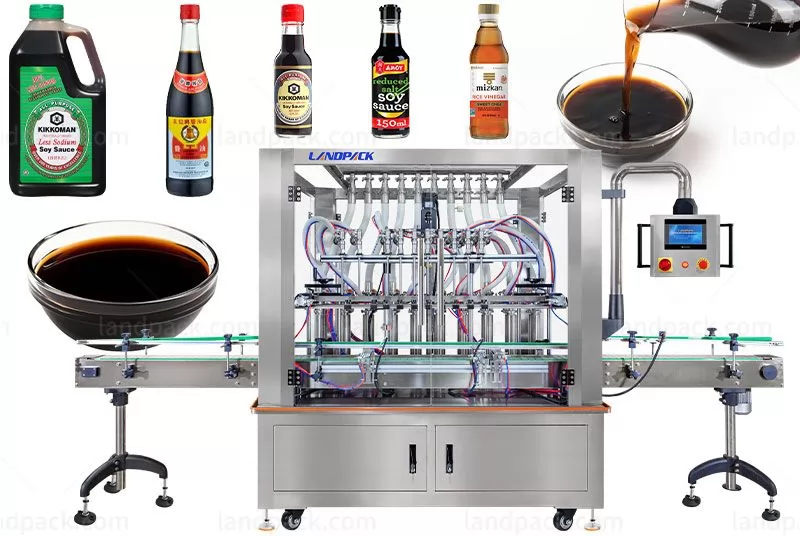 Inline Filling Machine 10 Nozzles Liquid Filling Machine Bottle Filler for Vinegar Juice