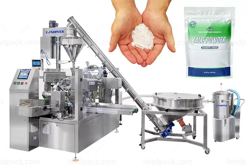 Automatic Talcum Powder Doypack Premade Bag Filling Sealing Machine
