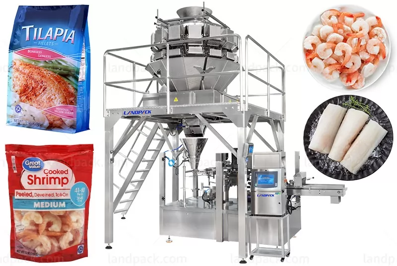 Automatic Frozen Food Rotary Doypack Machine Premade Pouch Packaging Machine