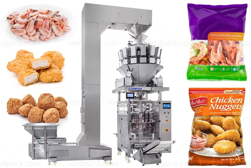 Multi Function Frozen Food Chicken Nuggets Vertical Packing Machine