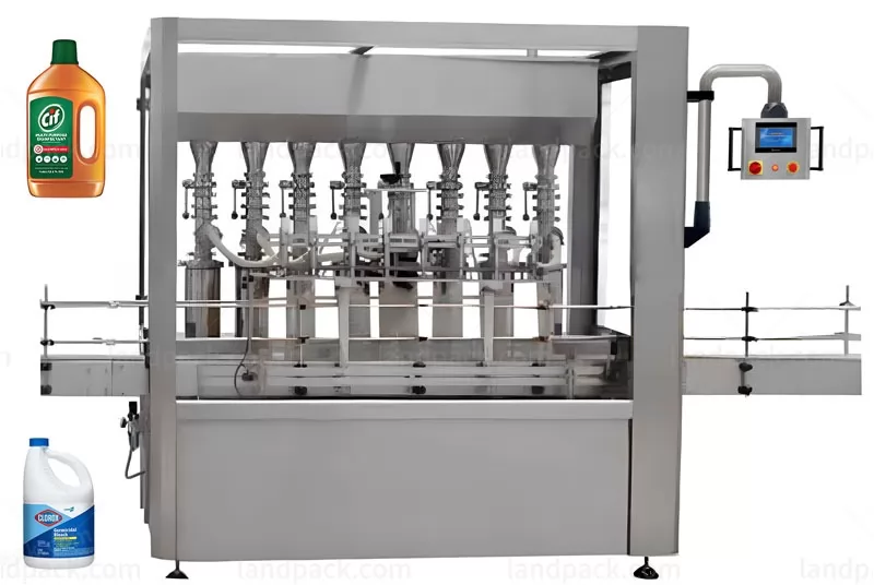 Automatic 6 Heads Inline Filler Linear Type Liquid Soap Detergent Filling Machine