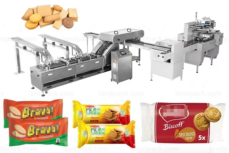Automatic Sandwich Biscuits Packing Machine On Edge Packing Machine