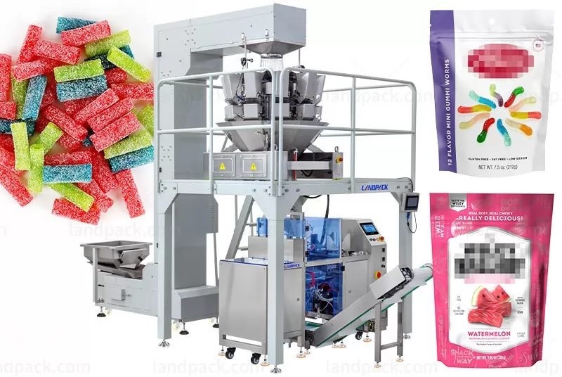 Automatic Premade Bag Gummy Packing Machine With Multihead Weigher