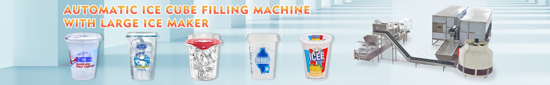 ice cube filling and sealing machine