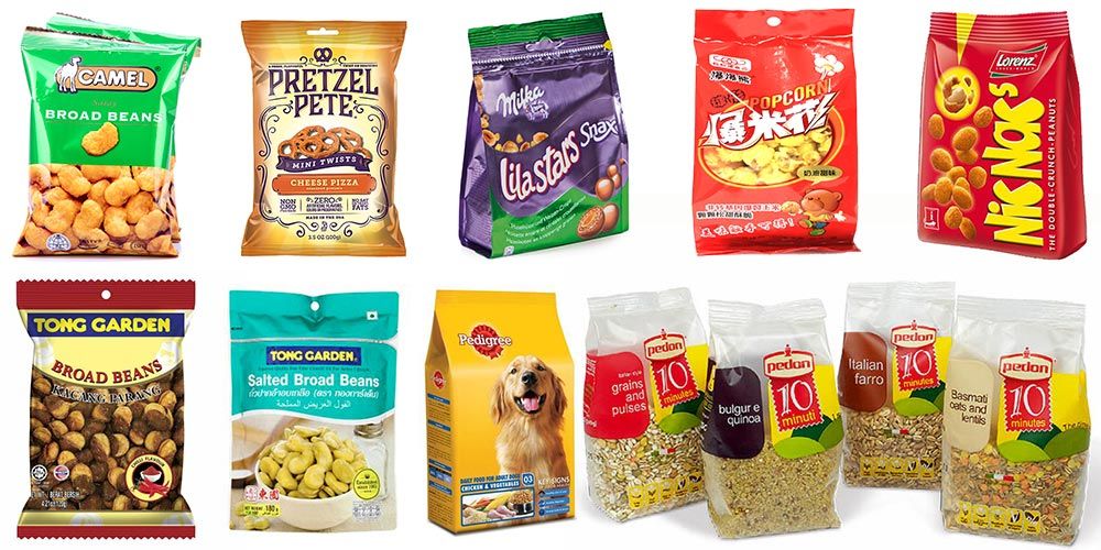 Dry Fruit Packing Machine With Labeling Machine Metal Detector And Weight Selection Scale