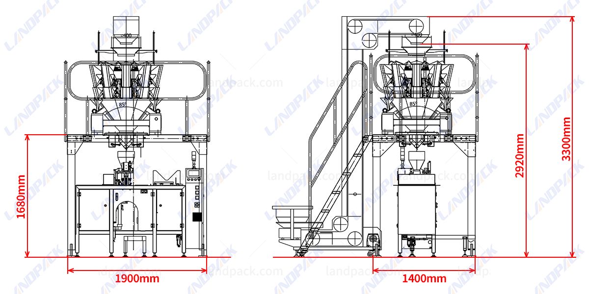 Automatic Premade Bag Gummy Packing Machine With Multihead Weigher