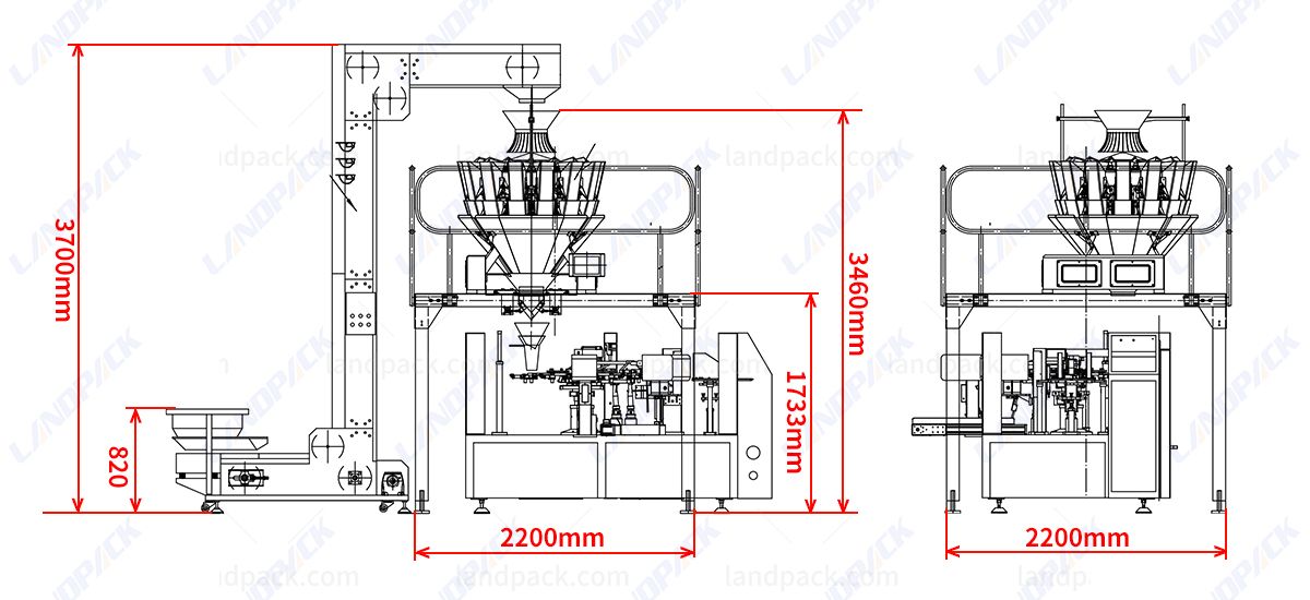 Multi-function Gummy Packing Machine Rotary Premade Pouch Packing Machine