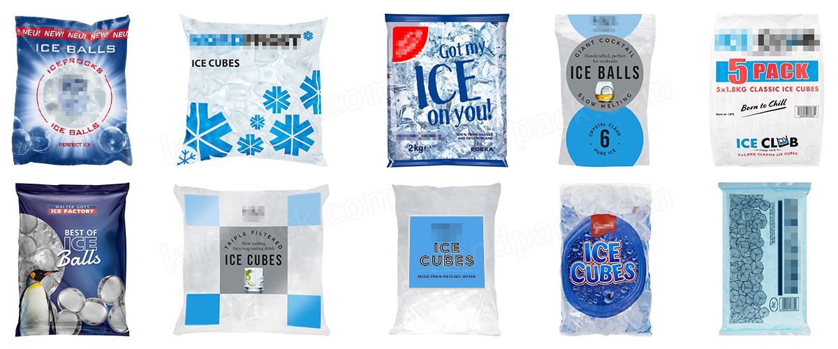 Automatic Ice Cubes Vertical Pouch Filling Weighing Packaging Machine