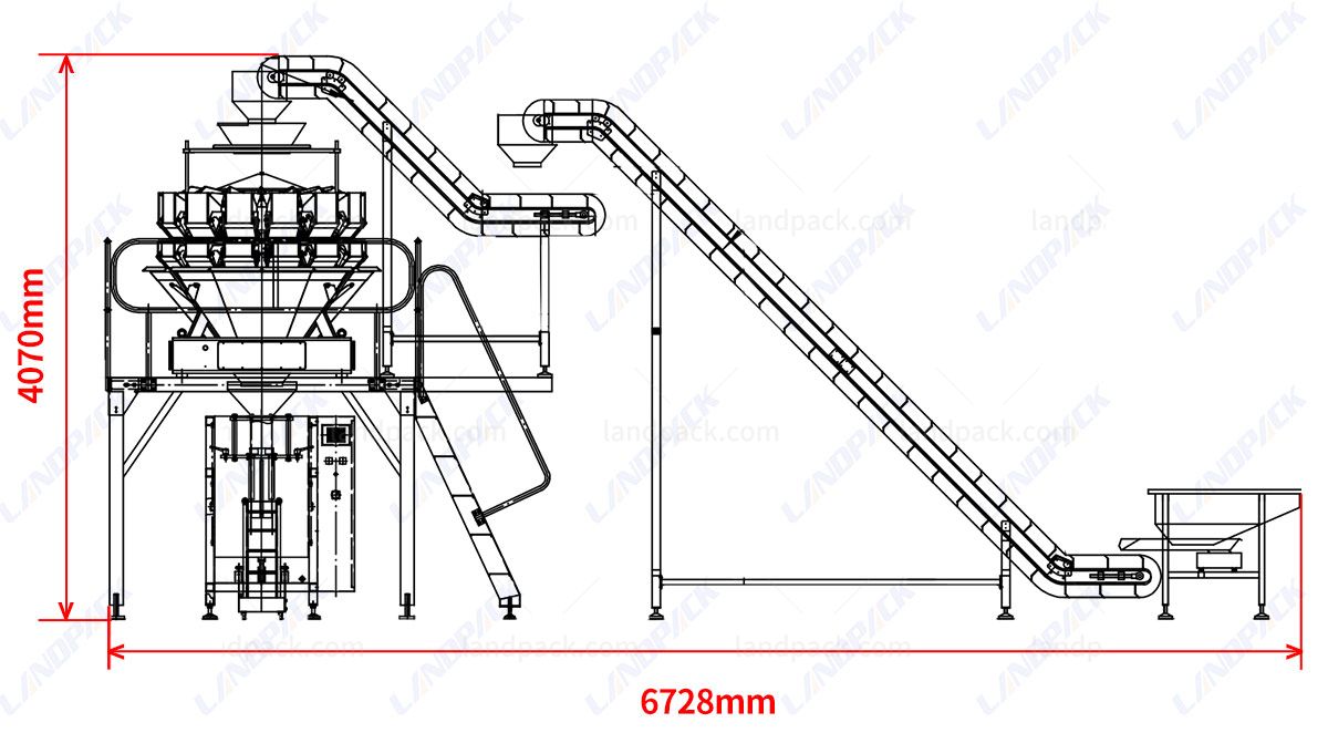 Automatic Ice Cubes Vertical Pouch Filling Weighing Packaging Machine