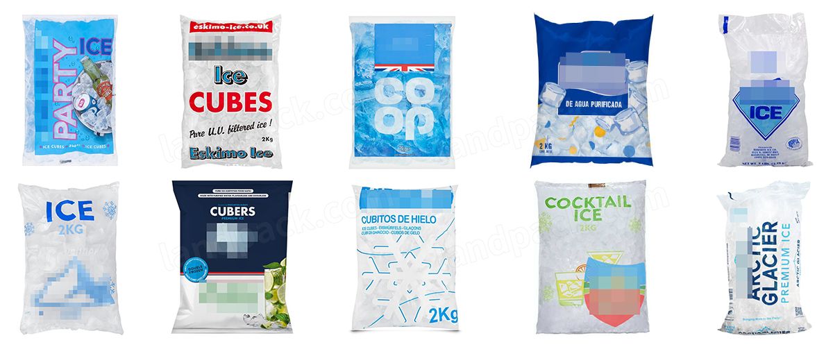 Inclined Type Vertical Form Fill Seal Machine For Ice Cube Frozen Vegetables and Food