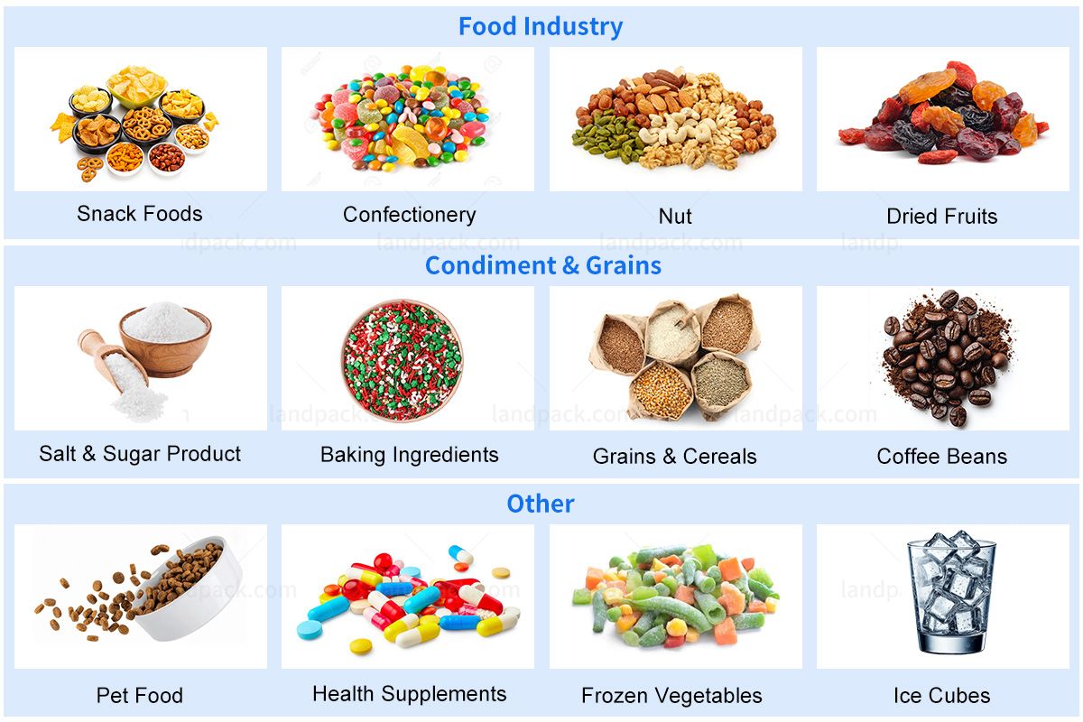 Inclined Type Vertical Form Fill Seal Machine For Ice Cube Frozen Vegetables and Food