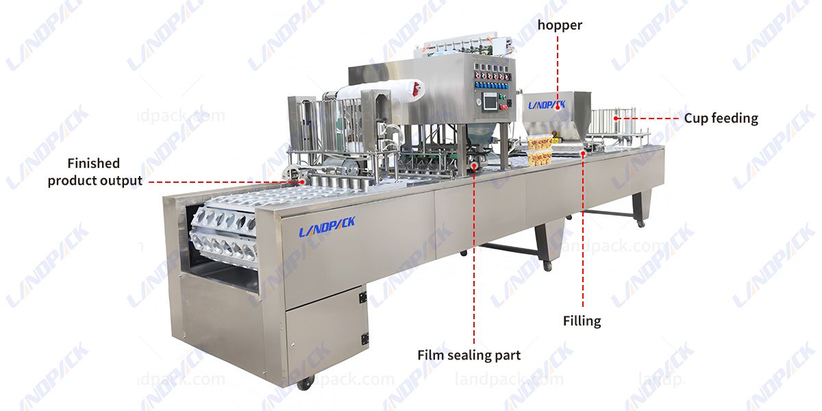Ice Cube Cup Automatic Filling Sealing Machine