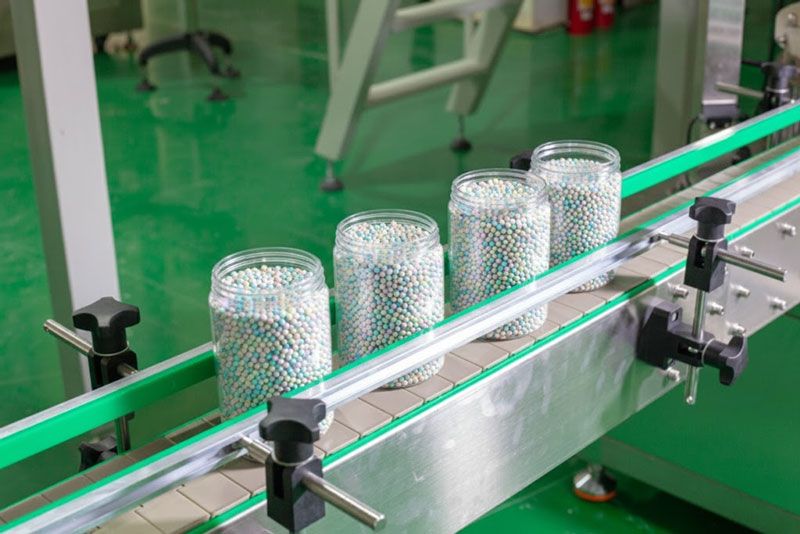 Automatic Scent Beads Laundry Scent Beads Bottle Filling Capping Labeling Machine Line