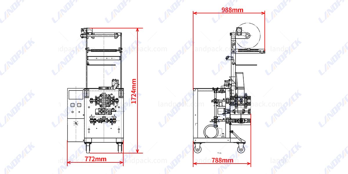Automatic VFFS Four Side Sealing Packing Machine For Ketchup,Peanut Butter