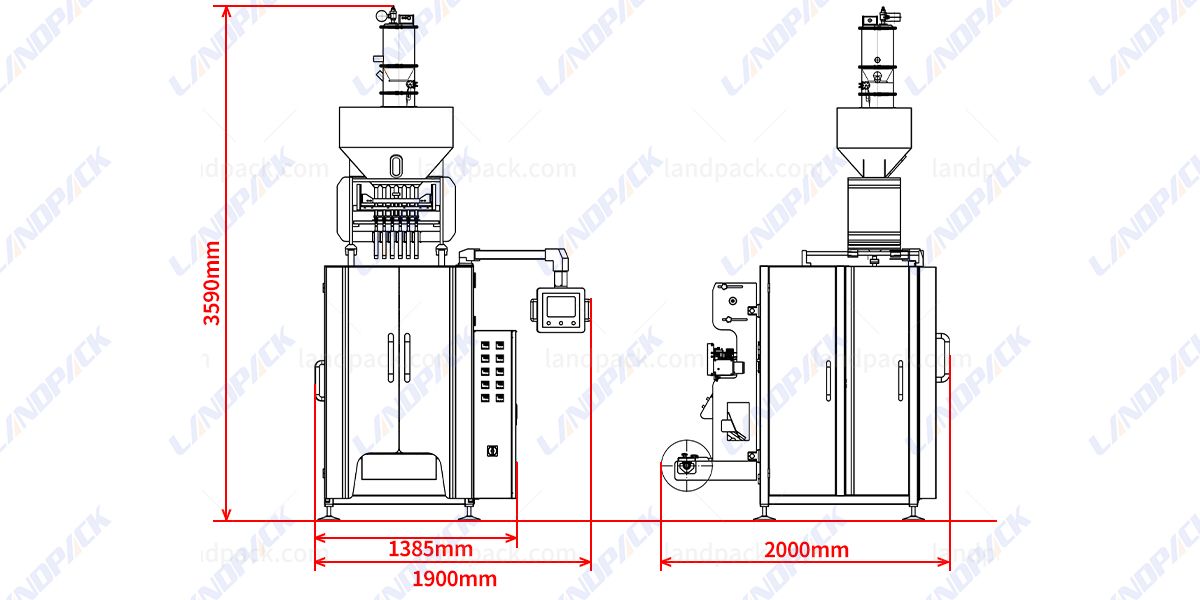 High Speed 3 In 1 Coffee Powder Packing Machine Multi Lane Stick Packing Machine